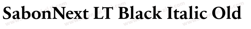SabonNext LT Black Italic Old Style字体转换